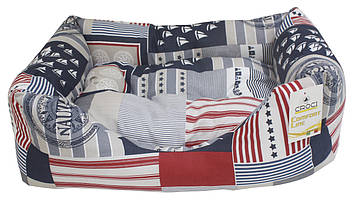 Диван для тварин Nautica, синій/білий/червоний, 50х35см *