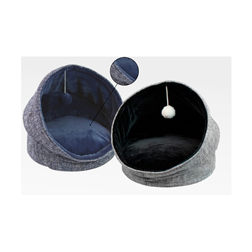 Будиночок для тварини з іграшкою CROCI Igloo Glam, складаний, синій, 44х44х48см *