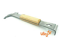 Стамеска пасечная нержавеющая (ЕВРОПЕЙКА), для подъема рамок с деревянной ручкой