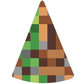 Ковпак стиль "Майнкрафт", 6 шт, Набор колпачков "TNT Party!" 1501-4962