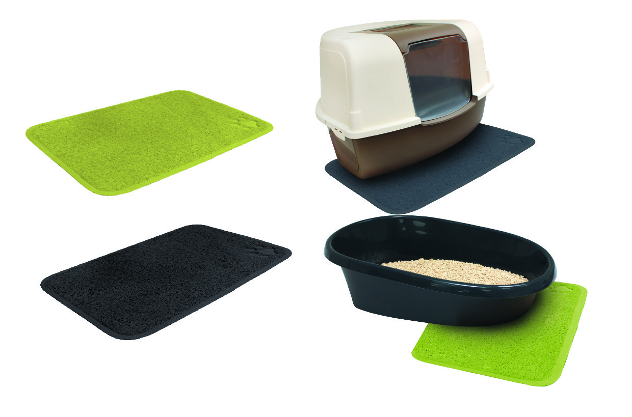Килимок під туалет для котів, 60х46см, кольори: зелений або сірий), фото 1