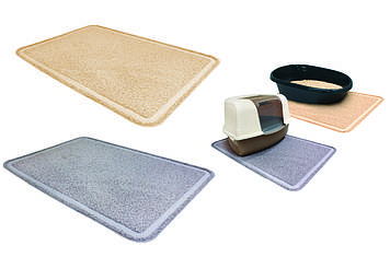 Килимок під туалет для котів, 60х90см, кольори: бежевий або сірий)