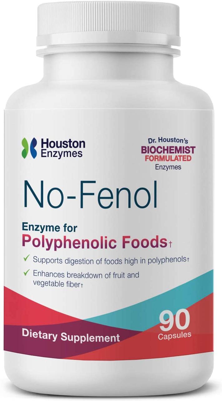 Houston Enzymes No-Fenol / Но фенол для розщеплення клітковини з овочів і фруктів 90 капсул, фото 1