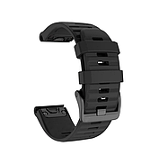 Ремінець для розумного годинника Garmin Fenix 6X/6X Pro/5X/5X Plus/3/3HR, ширина ремінця 26мм, Чорний