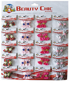 Бантики для собак 35мм, 2шт. в упак./20 шт. на планшеті(4 види)/(ціна за 2 бантика)