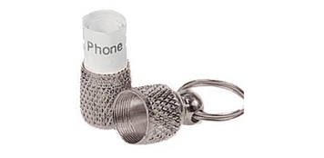 Металевий( хром+золото) брелок для інформації на нашийник, 24мм