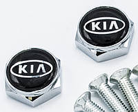 Декоративний болт для номерного знака 
з логотипом KIA, гвинти для кріплення автомобільного держ номера (к-кт