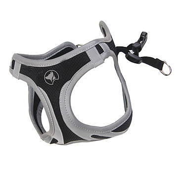 Шлея HIKING REFLECTIVE, чорна, нейлон,