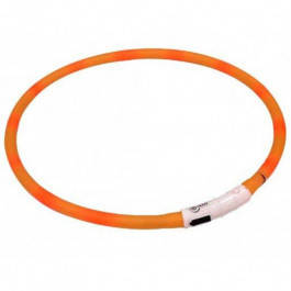Нашийник світиться, LED, USB, регульований, помаранчевий,