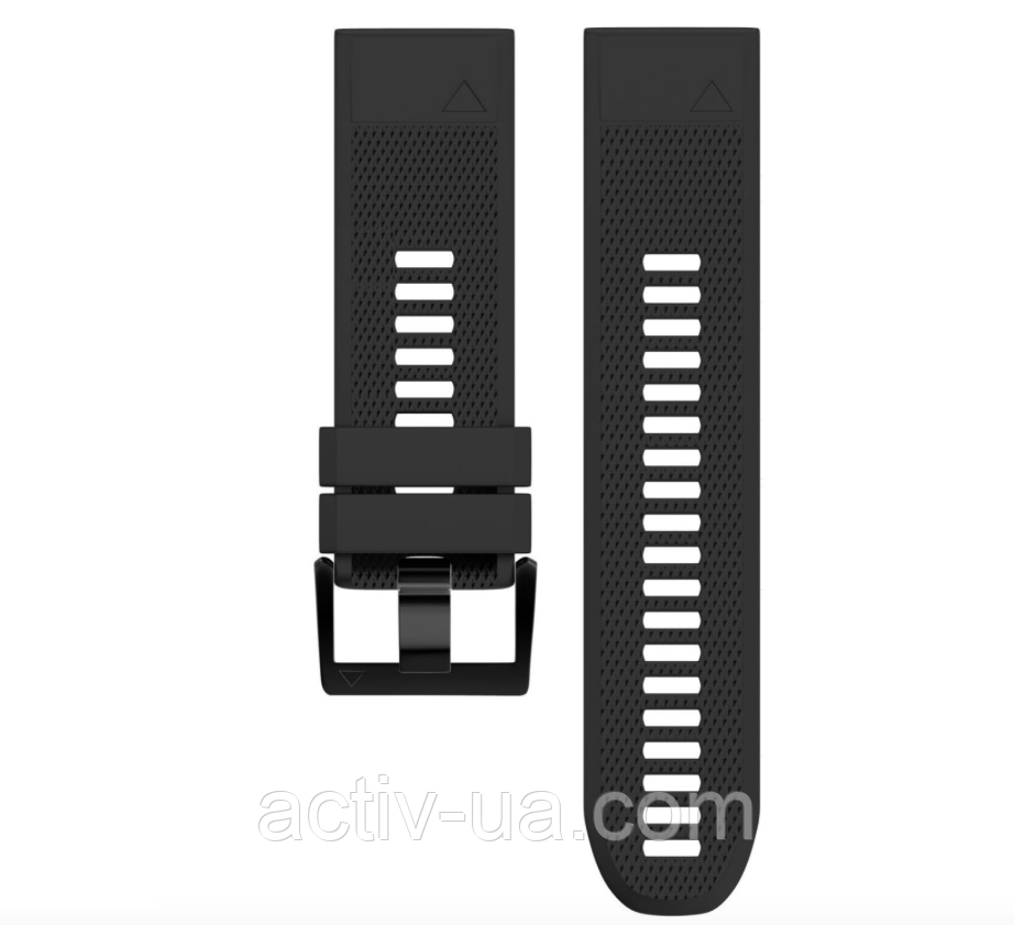 Ремінець для розумного годинника Garmin Fenix 5/6/6 Pro, ширина ремінця 22мм, Чорний