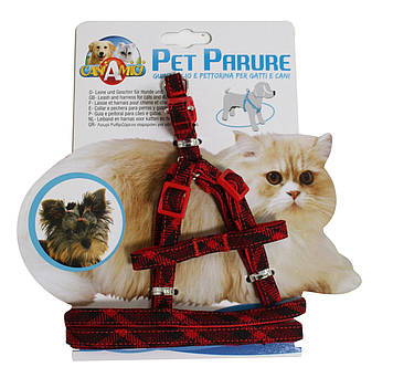 Набір д/кота GATTO SCOTTISH, нейлон, 23-33х1см / 120х1см,