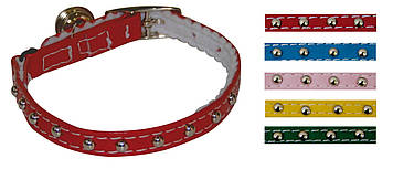 Нашийник д/кота BORCHIE, з блочкой, кожзам, регульований, 5 кольорів, 29см