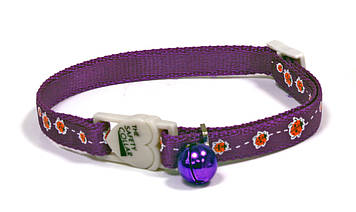 Ошейник д/кота LADY BUG, со звоночком, нейлон, регулируемый, 4 цвета, 23-35x1см