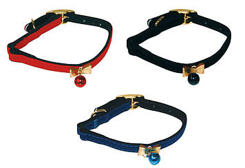 Нашийник д/кота PAPILLON, з дзвіночком, нейлон, регульований, 3 кольори, 17,5~24х1см *