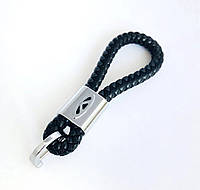 Брелок для авто ключей CHERY (Чери) кожаный плетеный (черный)
