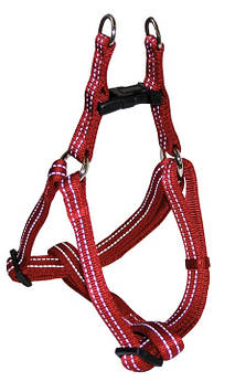 Шлея SOFT REFLECTIVE, світловідбиваюча, м'яка, червона, нейлон, 25-40х1см *