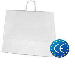 Білий крафт-пакет з витими ручками (540х140х440) CE