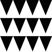 Гірлянда стиль "Однотонна", чорна, 450 см, Гирлянда - вымпел "Черная" 1505-3182