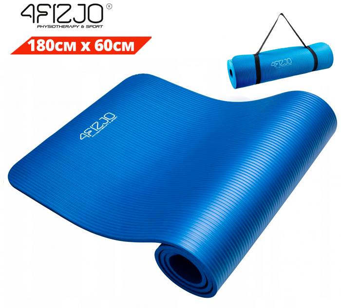 

Коврик (мат) для йоги и фитнеса 4FIZJO NBR 1.5 см 4FJ0112 Blue коврик для тренировки