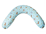 Подушка для вагітних і годування "Classik" з Бязі з наповнювачем холлофайбер 200*35 см Лежень,Україна, фото 3