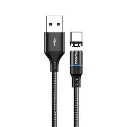 USB магнітний кабель Kaku KSC-194 USB Type-C 1m - Black