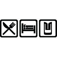 Вінілова наклейка на автомобіль - Eat Sleep Москвич