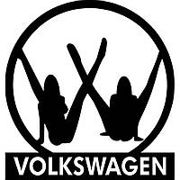 Вінілова наклейка на автомобіль - Volkswagen Дівчата | VW Girl v8