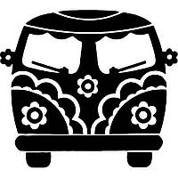 Вінілова наклейка на автомобіль - Volkswagen Bus Hippy Style