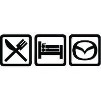 Вінілова наклейка на автомобіль - Eat Sleep Mazda