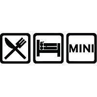 Вінілова наклейка на автомобіль - Eat Sleep Mini