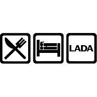 Виниловая наклейка на автомобиль - Eat Sleep Lada