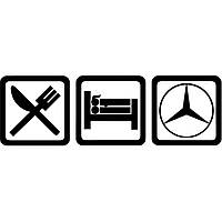 Вінілова наклейка на автомобіль - Eat Sleep Mercedes-Benz