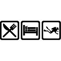 Вінілова наклейка на автомобіль - Eat Sleep Diving
