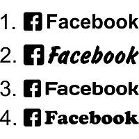 Вінілова наклейка - Facebook, Ваша сторінка