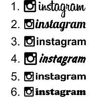 Вінілова наклейка - Instagram, Инстаграмм v3