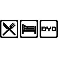 Вінілова наклейка на автомобіль - Eat Sleep BYD