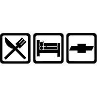 Вінілова наклейка на автомобіль - Eat Sleep Chevrolet