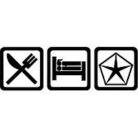 Вінілова наклейка на автомобіль - Eat Sleep Chrysler