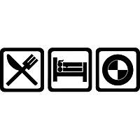 Вінілова наклейка на автомобіль - Eat Sleep BMW v2