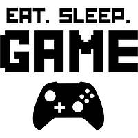 Вінілова наклейка на автомобіль - Eat Sleep Game v4