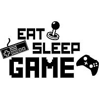 Вінілова наклейка на автомобіль - Eat Sleep Game v3