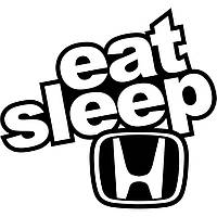 Вінілова наклейка на автомобіль - Eat Sleep Honda