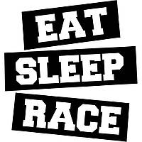 Виниловая наклейка на автомобиль - Eat Sleep Race v2