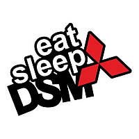 Вінілова наклейка на автомобіль - Eat Sleep DSM