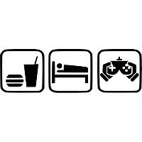 Вінілова наклейка - Eat Sleep Game