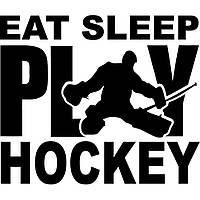 Вінілова наклейка - Eat Sleep Play Hockey