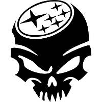 Вінілова наклейка на автомобіль - Череп Subaru