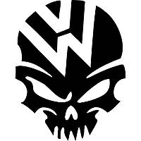 Вінілова наклейка на автомобіль - Череп Volkswagen