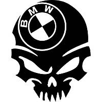 Вінілова наклейка на автомобіль - Череп BMW