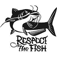 Виниловая наклейка на автомобиль - Respect the fish v2